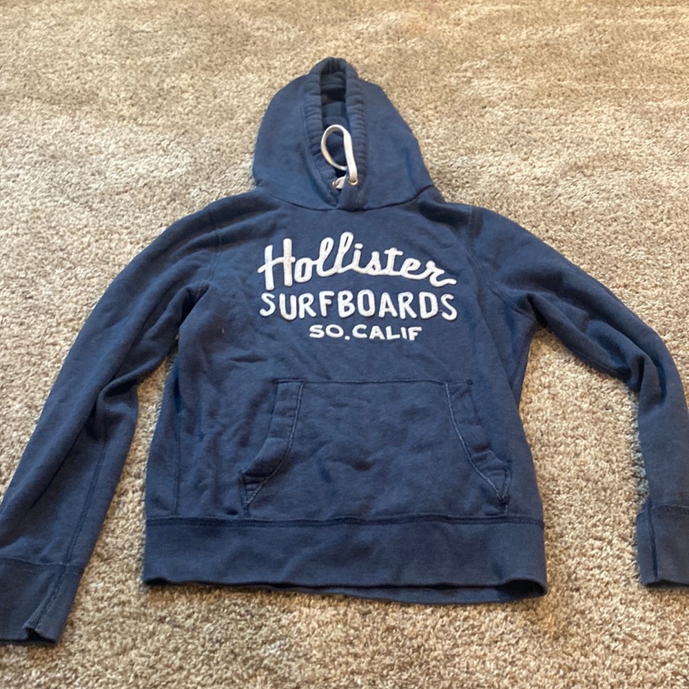 Navy blue hollister hoodie